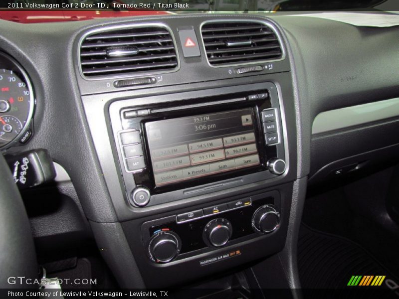 Tornado Red / Titan Black 2011 Volkswagen Golf 2 Door TDI