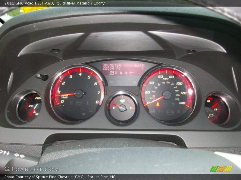 Quicksilver Metallic / Ebony 2011 GMC Acadia SLT AWD