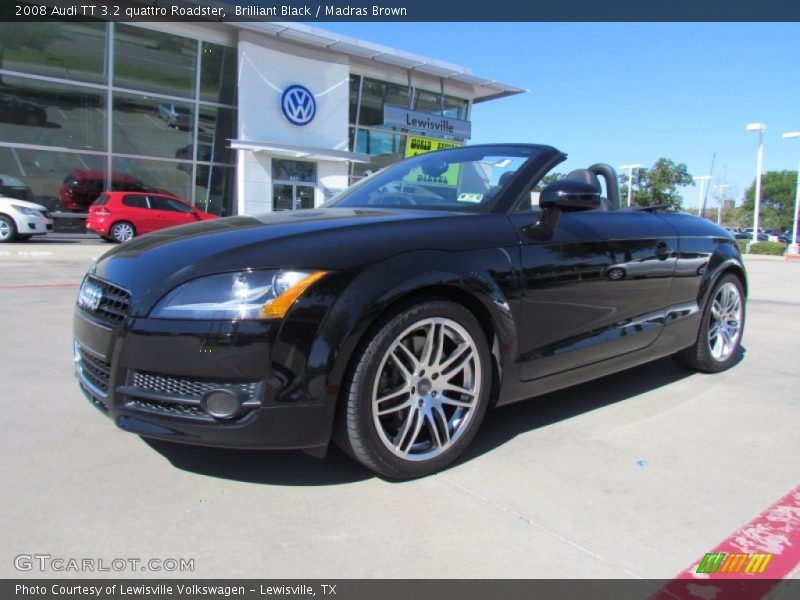 Brilliant Black / Madras Brown 2008 Audi TT 3.2 quattro Roadster