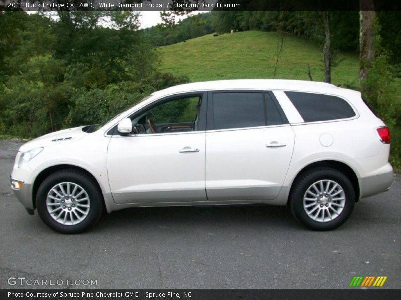 White Diamond Tricoat / Titanium/Dark Titanium 2011 Buick Enclave CXL AWD