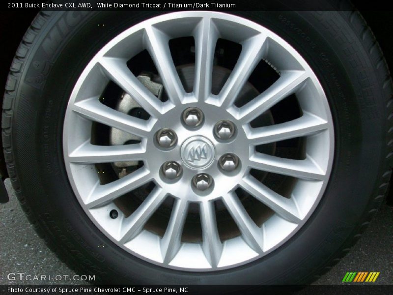 White Diamond Tricoat / Titanium/Dark Titanium 2011 Buick Enclave CXL AWD