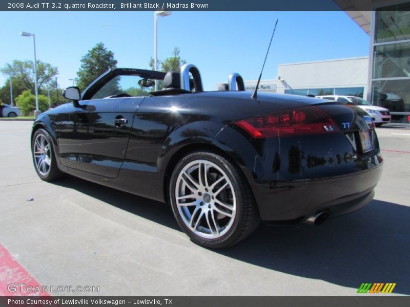 Brilliant Black / Madras Brown 2008 Audi TT 3.2 quattro Roadster