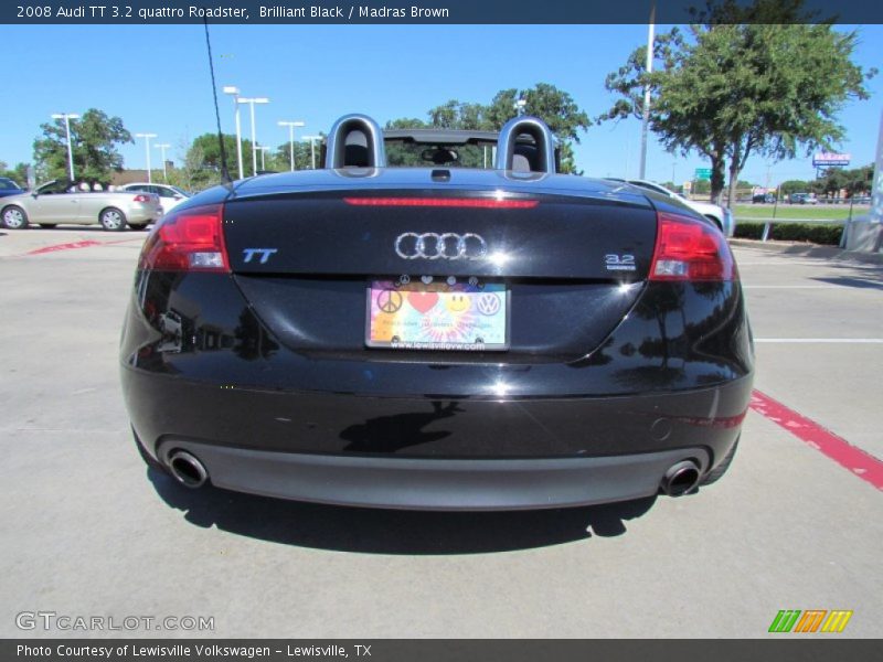Brilliant Black / Madras Brown 2008 Audi TT 3.2 quattro Roadster