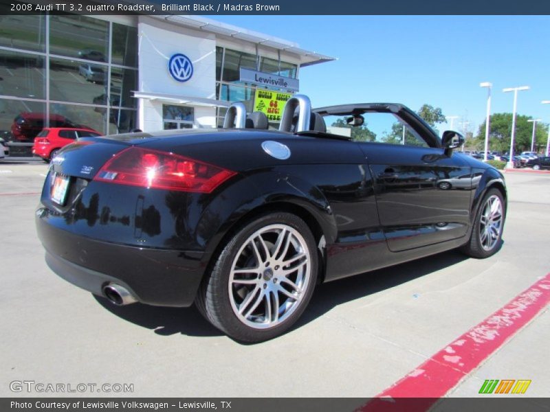 Brilliant Black / Madras Brown 2008 Audi TT 3.2 quattro Roadster