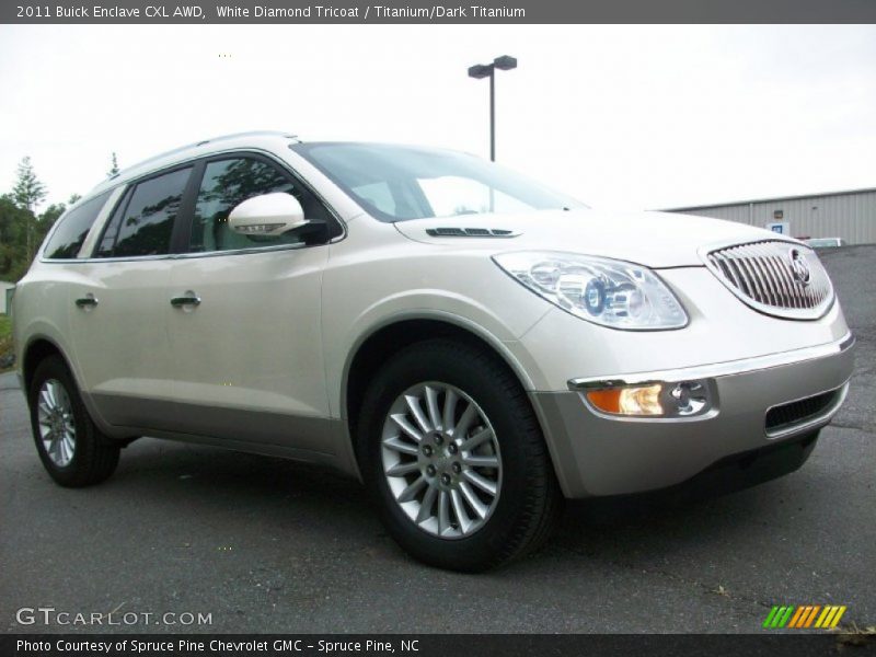 White Diamond Tricoat / Titanium/Dark Titanium 2011 Buick Enclave CXL AWD