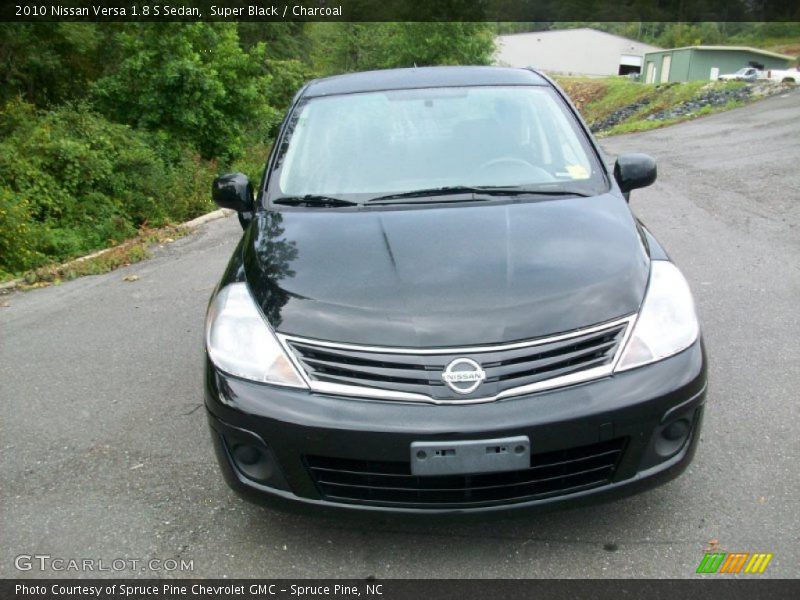Super Black / Charcoal 2010 Nissan Versa 1.8 S Sedan