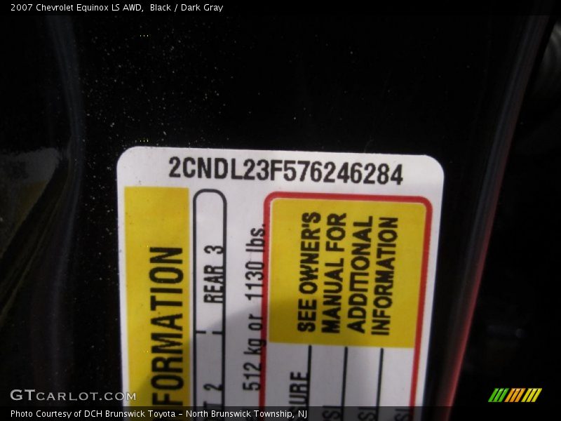 Black / Dark Gray 2007 Chevrolet Equinox LS AWD