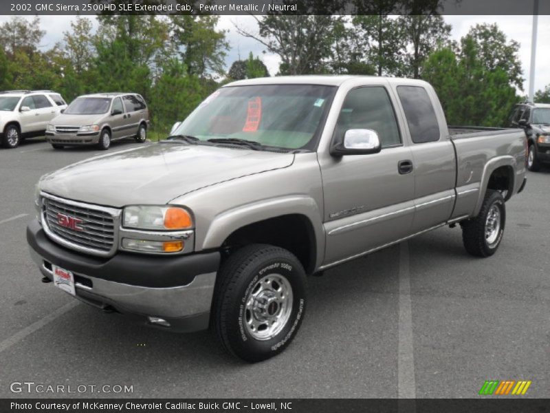 Pewter Metallic / Neutral 2002 GMC Sierra 2500HD SLE Extended Cab