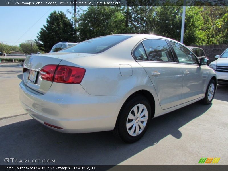 White Gold Metallic / Latte Macchiato 2012 Volkswagen Jetta S Sedan