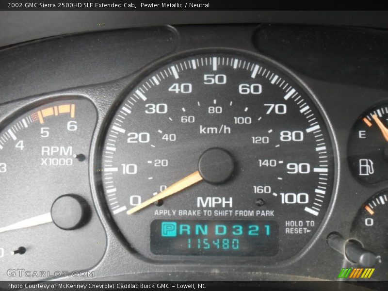 Pewter Metallic / Neutral 2002 GMC Sierra 2500HD SLE Extended Cab