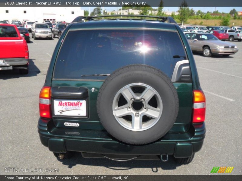 Dark Green Metallic / Medium Gray 2003 Chevrolet Tracker LT 4WD Hard Top