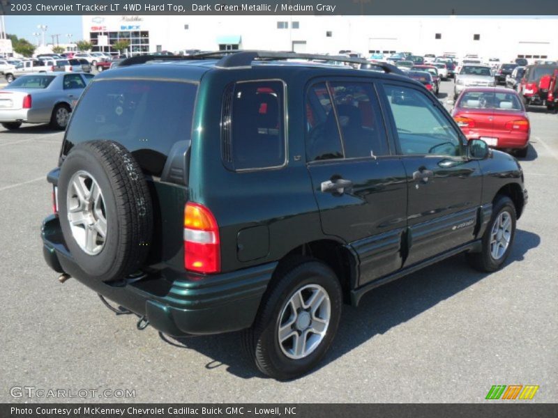 Dark Green Metallic / Medium Gray 2003 Chevrolet Tracker LT 4WD Hard Top