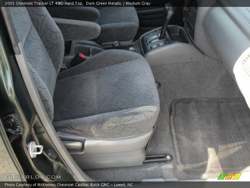 Dark Green Metallic / Medium Gray 2003 Chevrolet Tracker LT 4WD Hard Top
