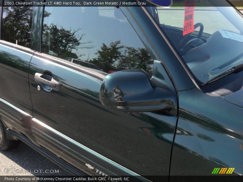 Dark Green Metallic / Medium Gray 2003 Chevrolet Tracker LT 4WD Hard Top