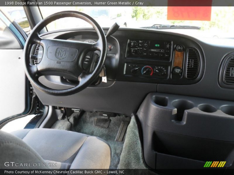 Hunter Green Metallic / Gray 1998 Dodge Ram Van 1500 Passenger Conversion