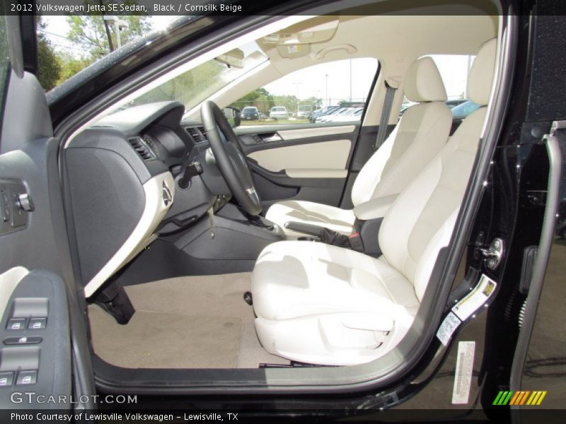 Black / Cornsilk Beige 2012 Volkswagen Jetta SE Sedan