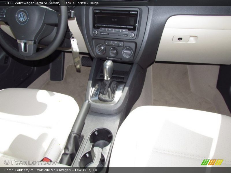 Black / Cornsilk Beige 2012 Volkswagen Jetta SE Sedan