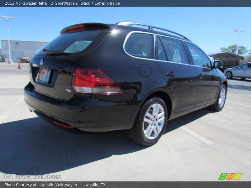 Black / Cornsilk Beige 2012 Volkswagen Jetta TDI SportWagen