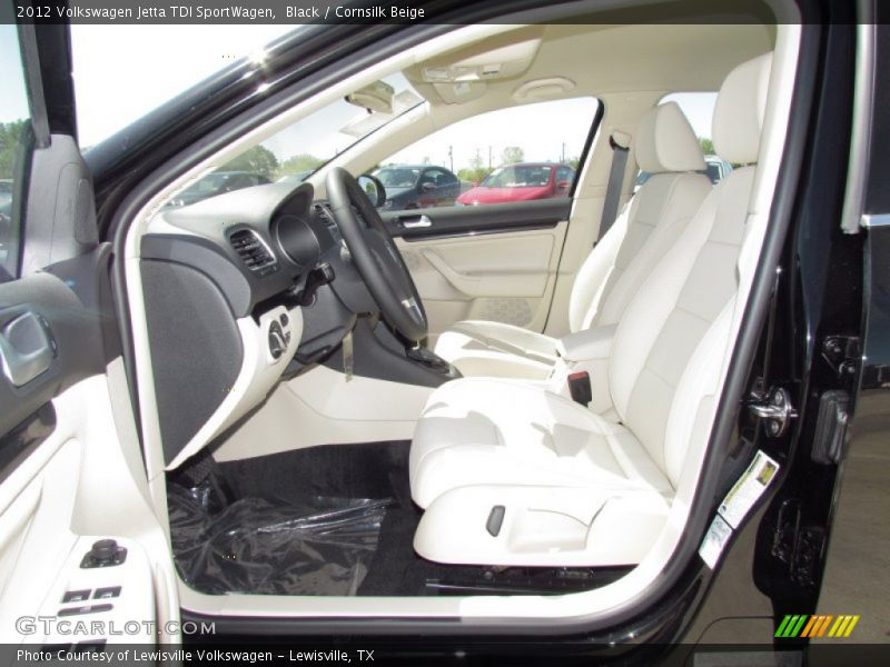 Black / Cornsilk Beige 2012 Volkswagen Jetta TDI SportWagen
