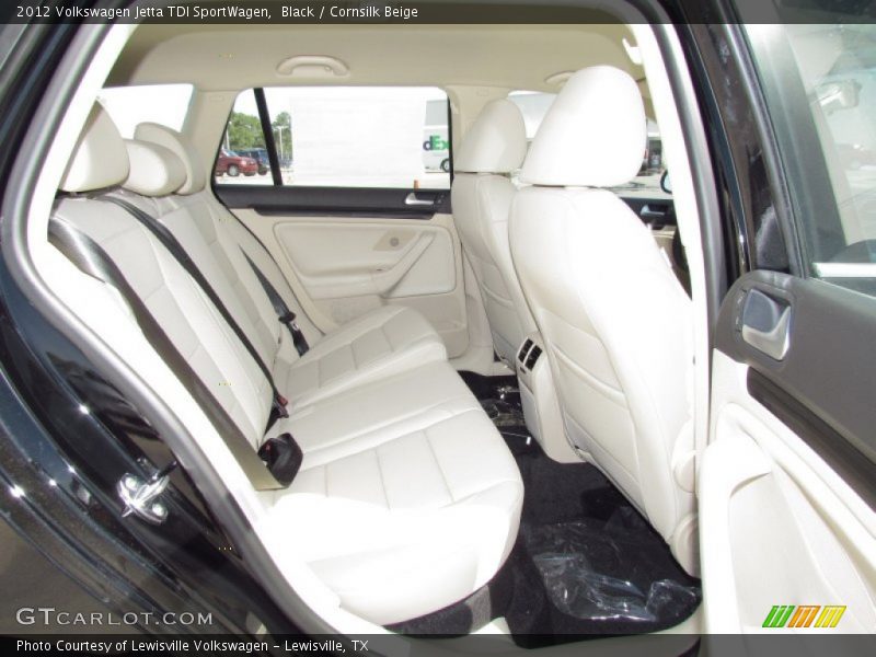 Black / Cornsilk Beige 2012 Volkswagen Jetta TDI SportWagen
