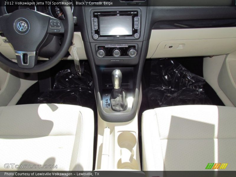 Black / Cornsilk Beige 2012 Volkswagen Jetta TDI SportWagen