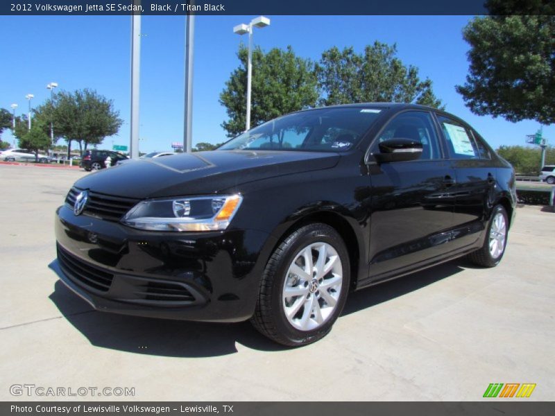 Black / Titan Black 2012 Volkswagen Jetta SE Sedan