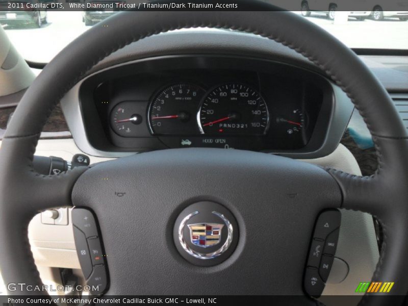 White Diamond Tricoat / Titanium/Dark Titanium Accents 2011 Cadillac DTS