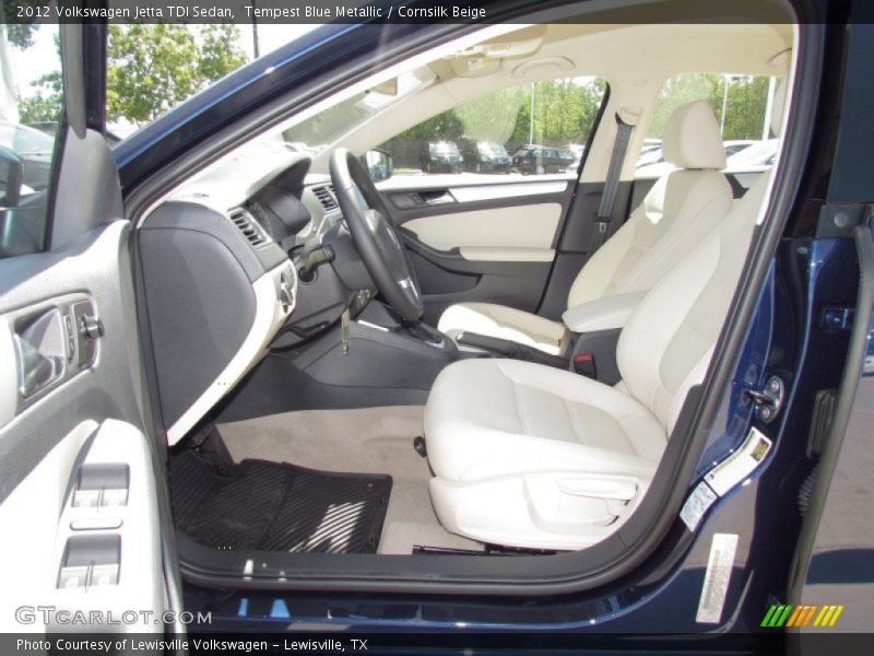 Tempest Blue Metallic / Cornsilk Beige 2012 Volkswagen Jetta TDI Sedan