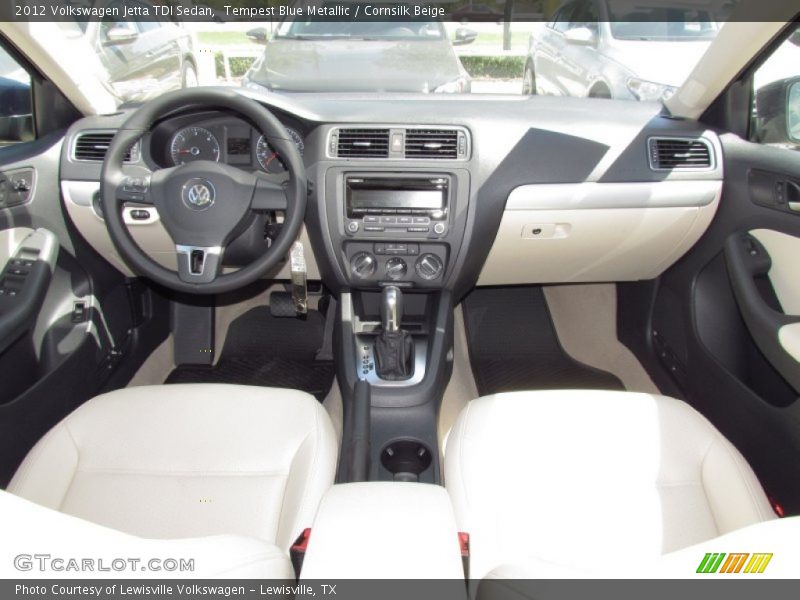 Tempest Blue Metallic / Cornsilk Beige 2012 Volkswagen Jetta TDI Sedan