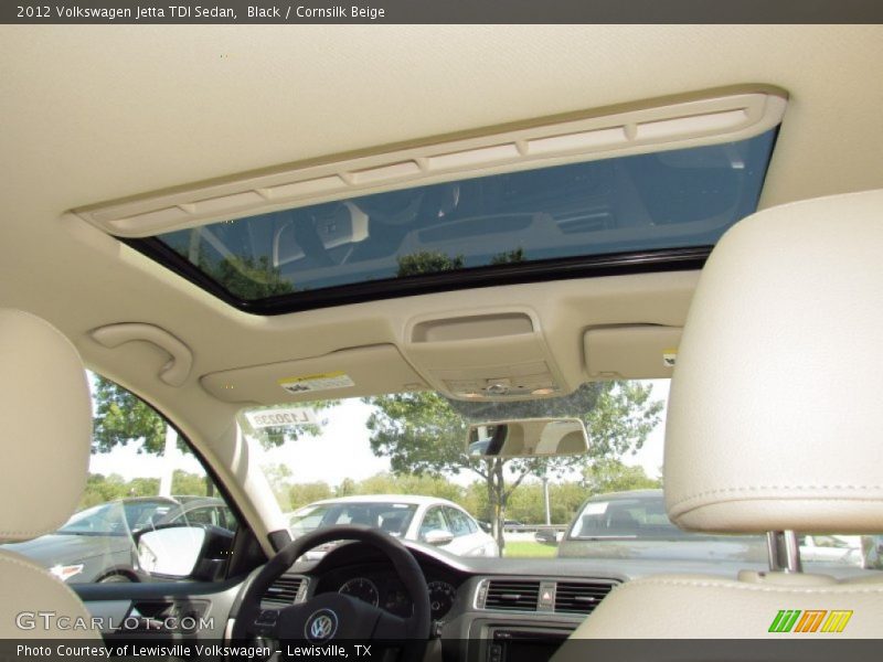 Black / Cornsilk Beige 2012 Volkswagen Jetta TDI Sedan