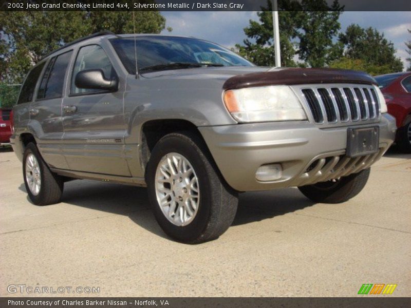 Silverstone Metallic / Dark Slate Gray 2002 Jeep Grand Cherokee Limited 4x4