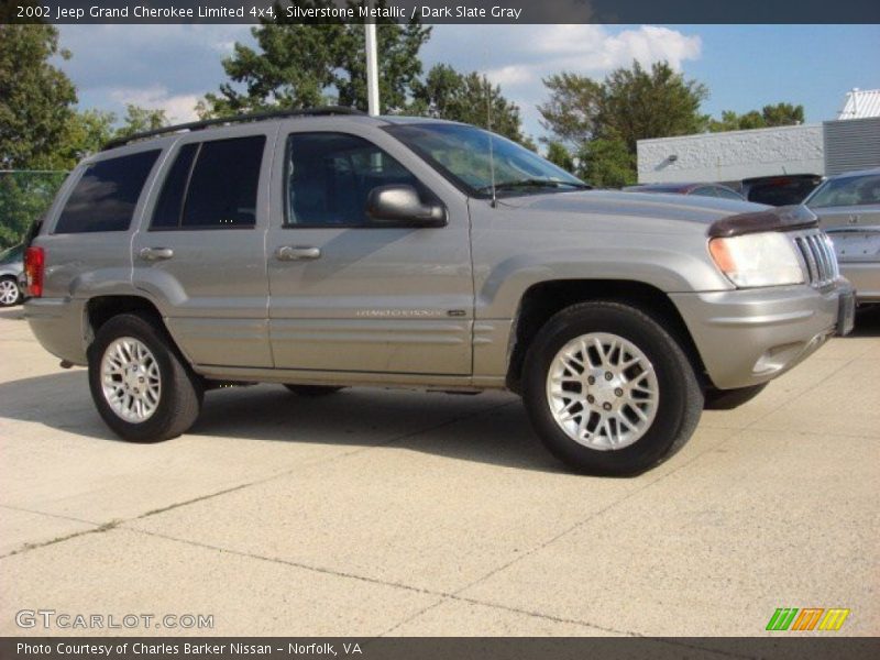 Silverstone Metallic / Dark Slate Gray 2002 Jeep Grand Cherokee Limited 4x4