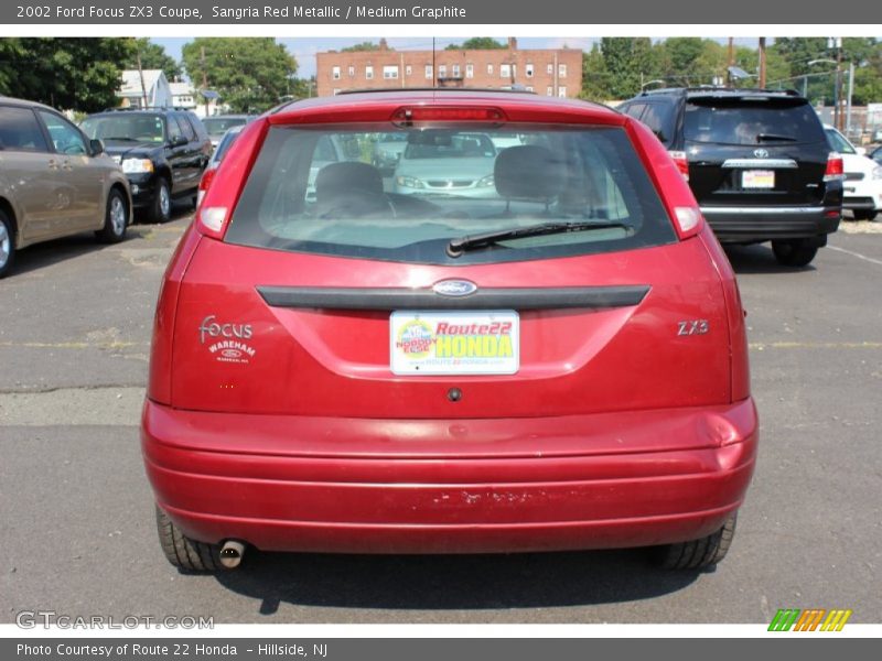 Sangria Red Metallic / Medium Graphite 2002 Ford Focus ZX3 Coupe