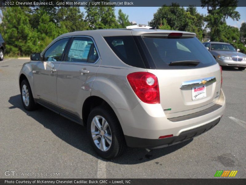 Gold Mist Metallic / Light Titanium/Jet Black 2012 Chevrolet Equinox LS