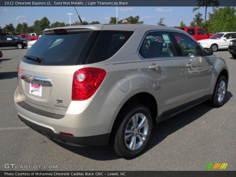 Gold Mist Metallic / Light Titanium/Jet Black 2012 Chevrolet Equinox LS