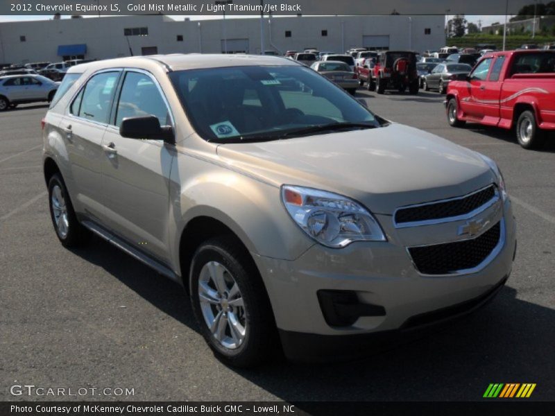 Gold Mist Metallic / Light Titanium/Jet Black 2012 Chevrolet Equinox LS