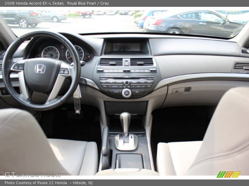 Royal Blue Pearl / Gray 2008 Honda Accord EX-L Sedan