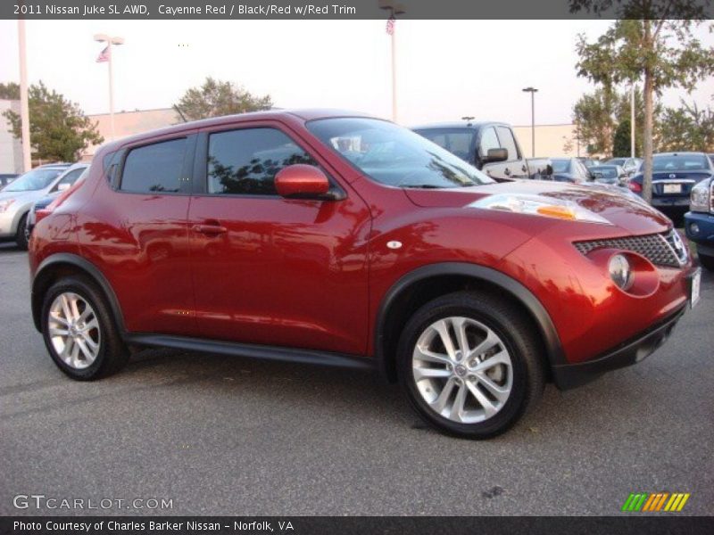 Cayenne Red / Black/Red w/Red Trim 2011 Nissan Juke SL AWD