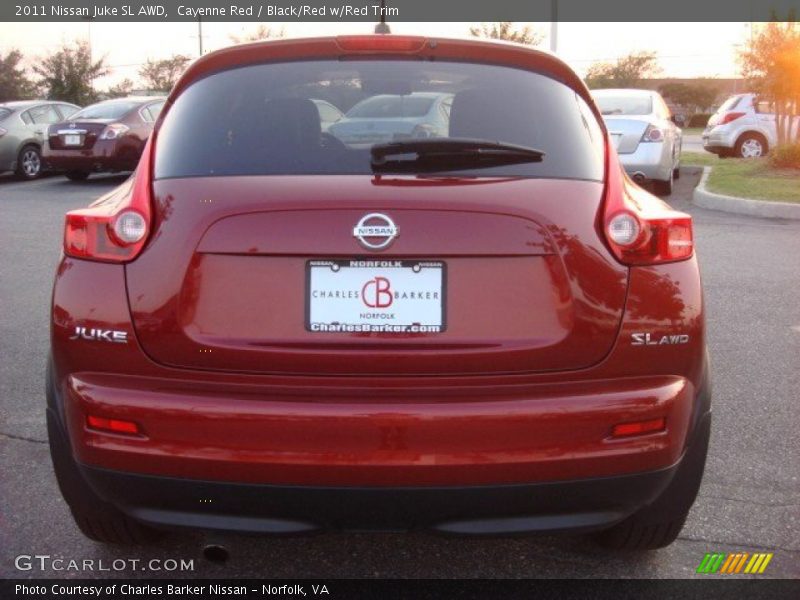 Cayenne Red / Black/Red w/Red Trim 2011 Nissan Juke SL AWD
