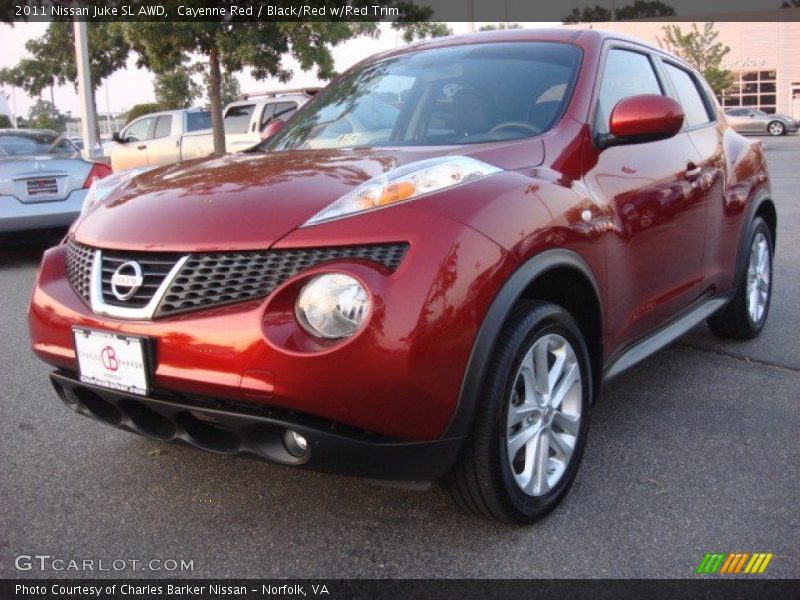 Cayenne Red / Black/Red w/Red Trim 2011 Nissan Juke SL AWD