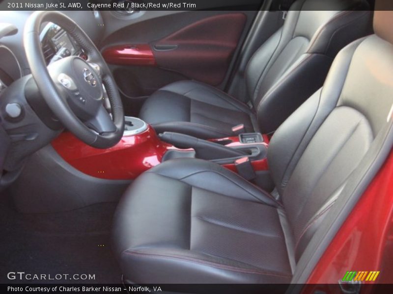  2011 Juke SL AWD Black/Red w/Red Trim Interior