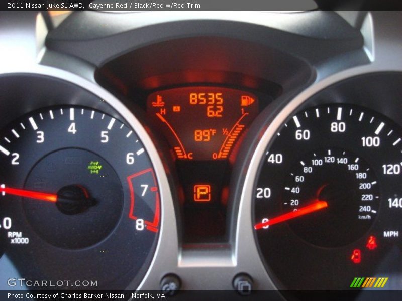 Cayenne Red / Black/Red w/Red Trim 2011 Nissan Juke SL AWD