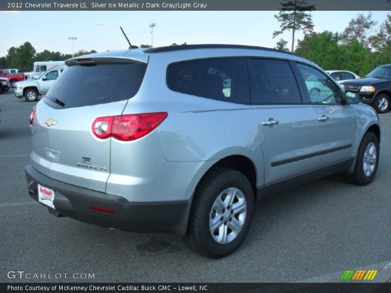 Silver Ice Metallic / Dark Gray/Light Gray 2012 Chevrolet Traverse LS