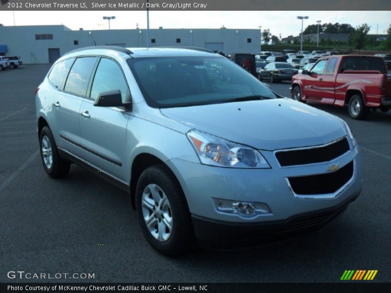 Silver Ice Metallic / Dark Gray/Light Gray 2012 Chevrolet Traverse LS