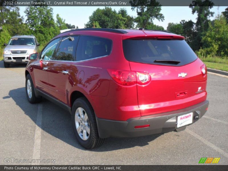 Crystal Red Tintcoat / Cashmere/Dark Gray 2012 Chevrolet Traverse LT