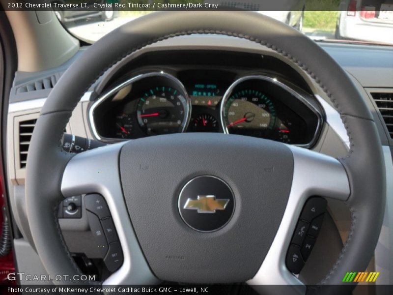 Crystal Red Tintcoat / Cashmere/Dark Gray 2012 Chevrolet Traverse LT