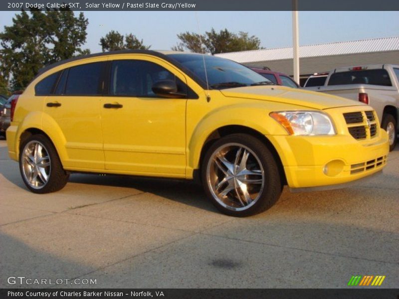 Solar Yellow / Pastel Slate Gray/Yellow 2007 Dodge Caliber SXT