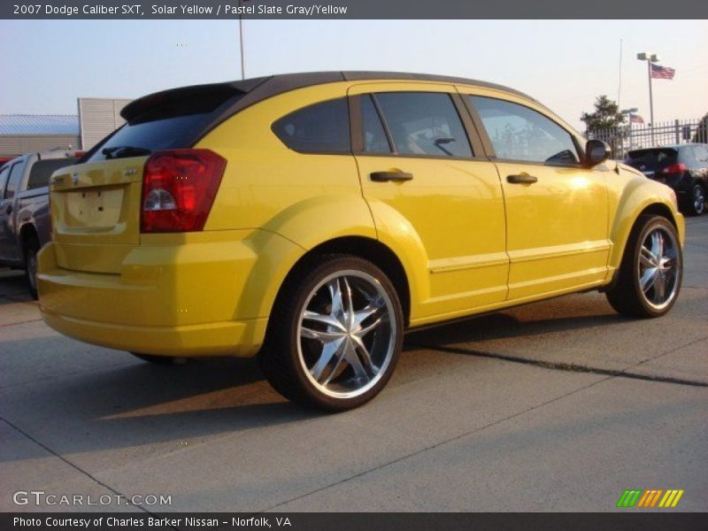 Solar Yellow / Pastel Slate Gray/Yellow 2007 Dodge Caliber SXT