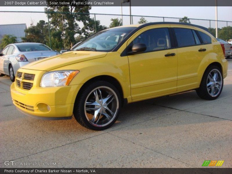 Solar Yellow / Pastel Slate Gray/Yellow 2007 Dodge Caliber SXT