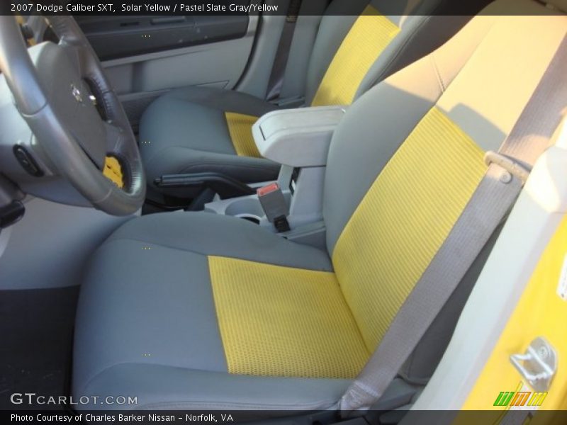  2007 Caliber SXT Pastel Slate Gray/Yellow Interior
